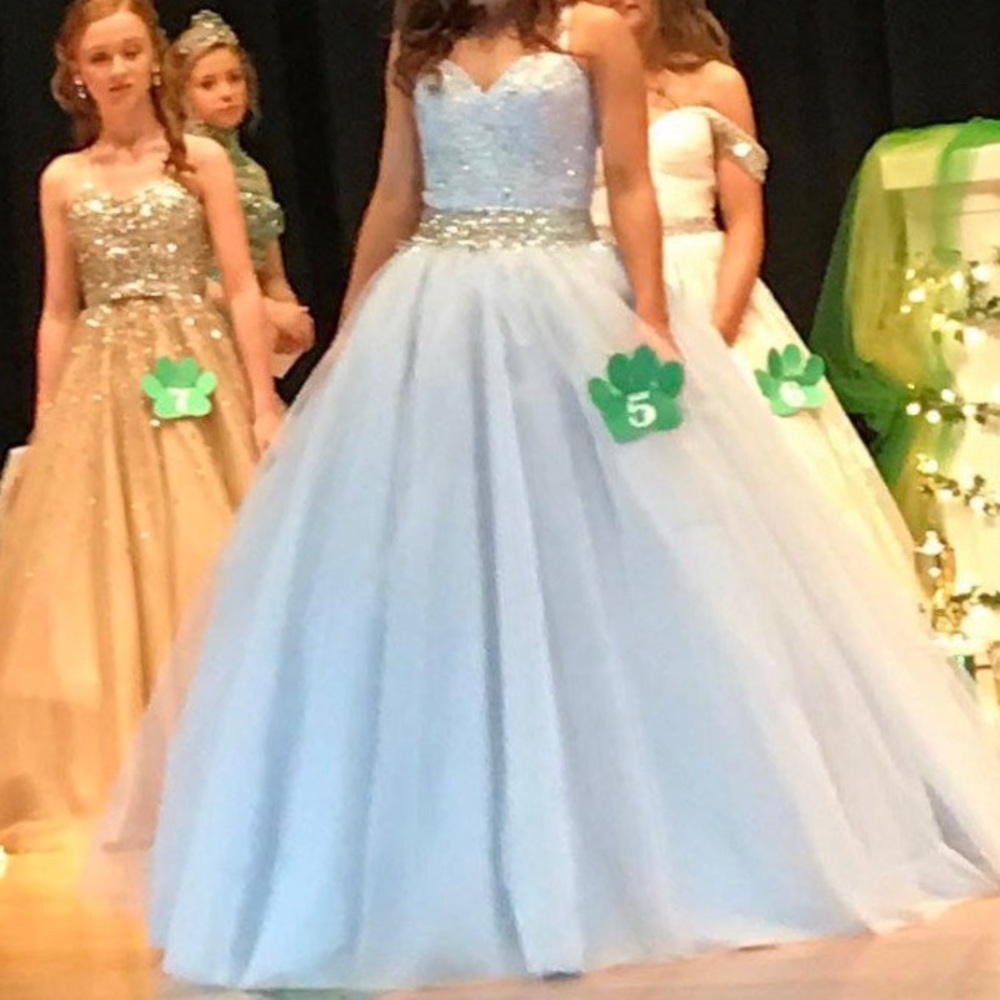 Blush Brand Blue Ball Pageant Gown size 0-4